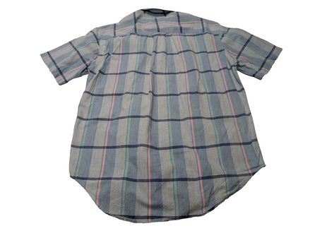 Chemise manches courtes Dockers bleu et rose à carreaux taille M #187msch