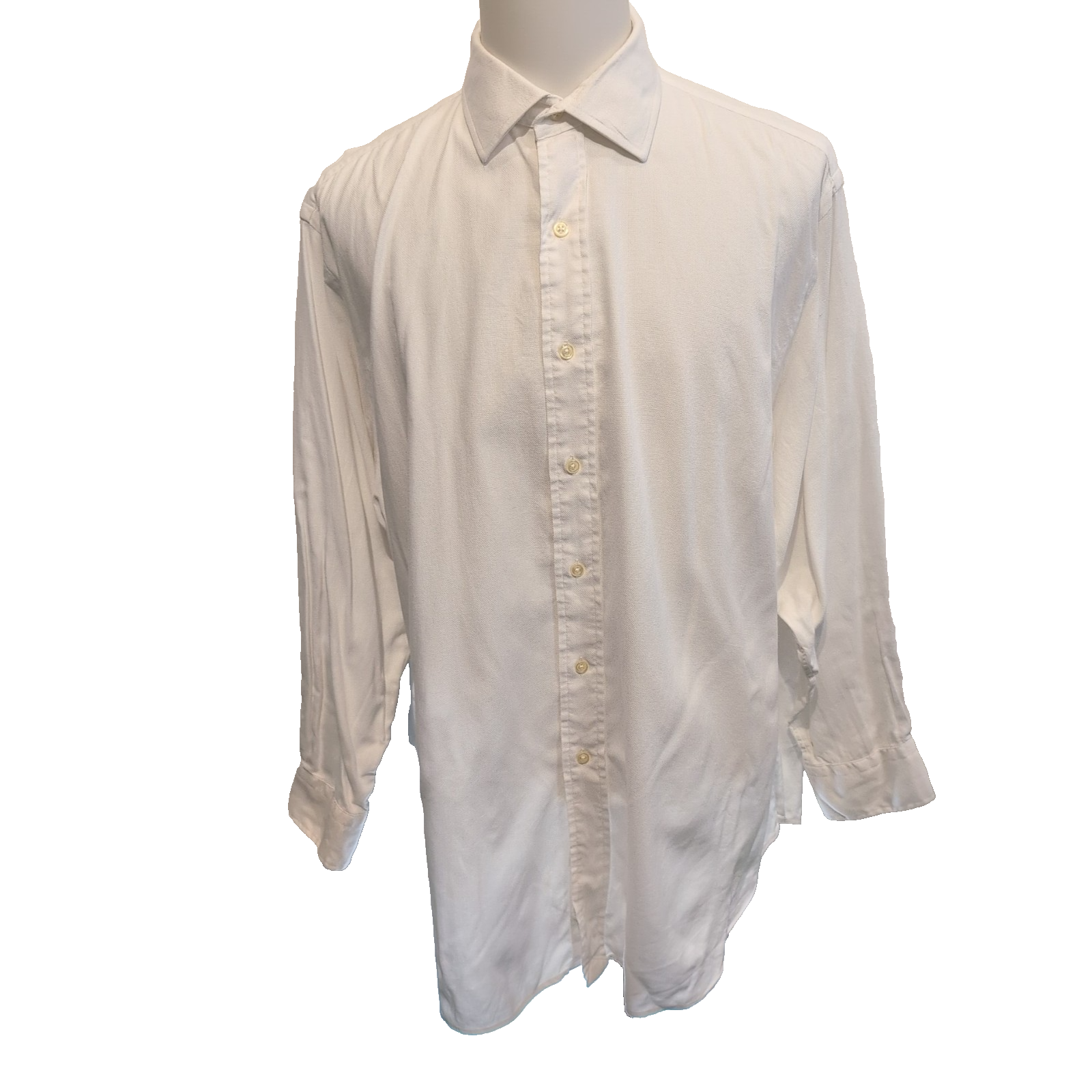 Chemise Polo Ralph Lauren Philip XXL Blanche Coton Piqué Col Classique Shirt