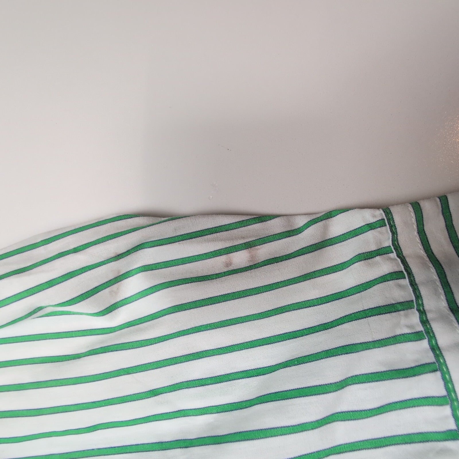 Chemise CHAPS blanche à rayures vertes taille L #77e
