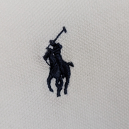Polo manches courtes Polo Ralph Lauren blanc XL coton piqué logo bleu marine