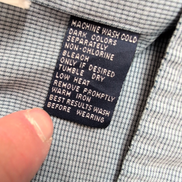 Chemise Chaps Ralph Lauren L Bleu Clair Carreaux Logo Rayonne Manches Courtes
