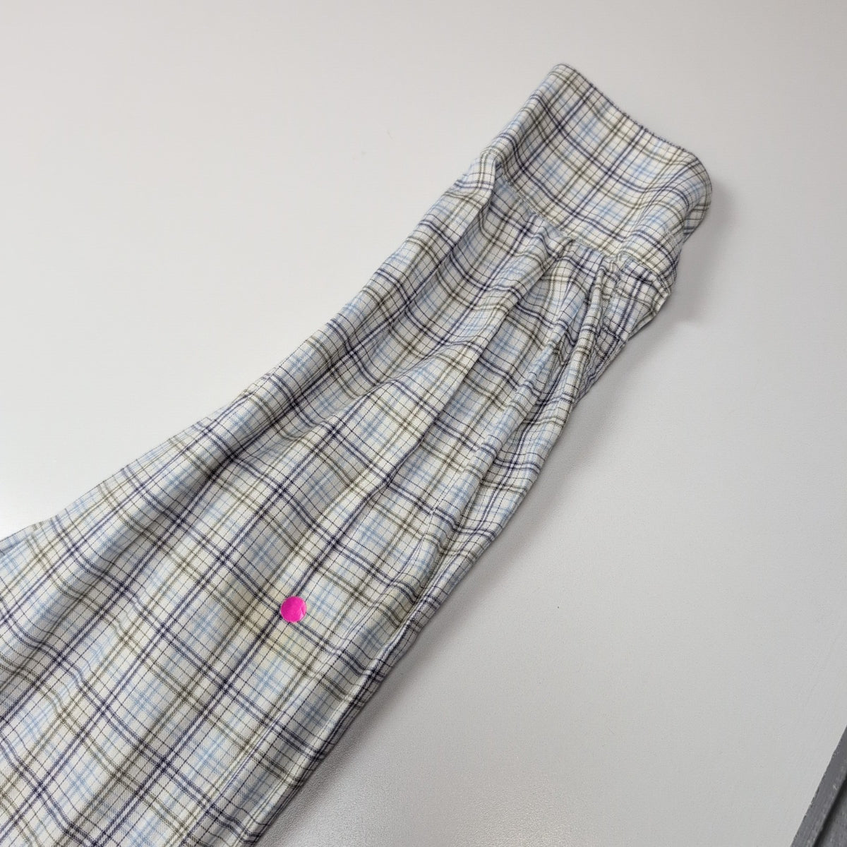 Chemise Lacoste XL 44 Made in France Carreaux Bleu Logo Poche manches longues