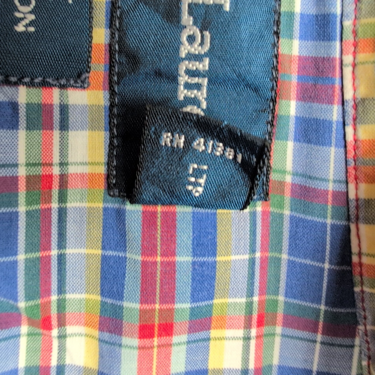 Chemise Ralph Lauren XL Bleue Rouge Manches Courtes Logo Bleu