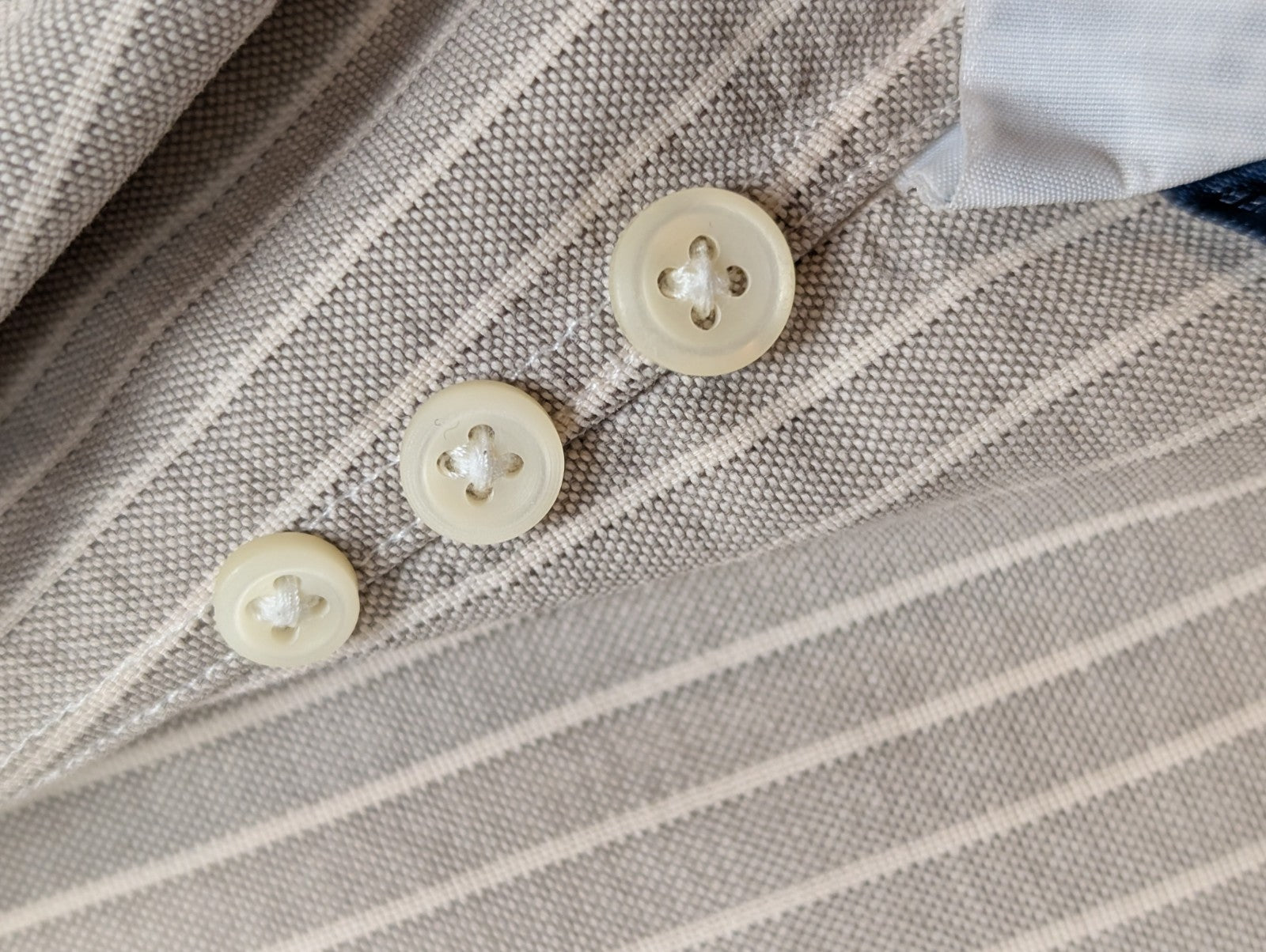 Chemise Polo Ralph Lauren Manches Longues Custom Fit Crème Rayures XXL