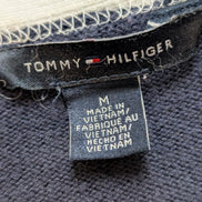 Gilet Boutonné Tommy Hilfiger Bleu Marine & Blanc Logo Brodé - Taille M