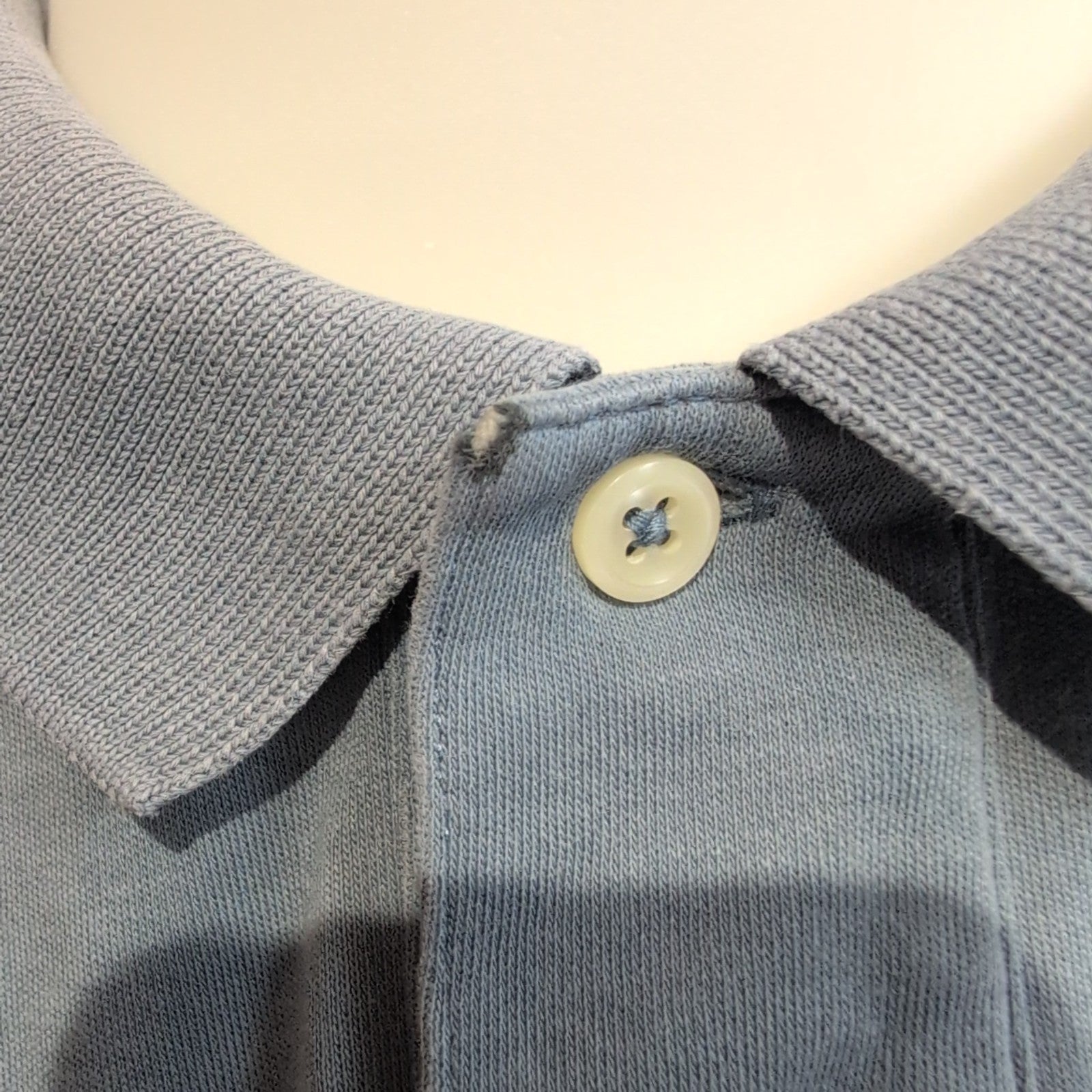 Polo Ralph Lauren Homme L Bleu Gris Chiné Logo Rouge Polo Manches Courtes