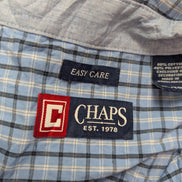 Chemise CHAPS manches courtes bleu à carreaux taille XL #233msch