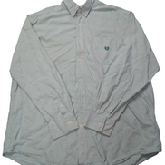 Chemise CHAPS verte menthe à rayures avec poche et logo brodé taille XL #253msch