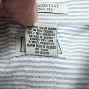 Chemise L.L. Bean bleue à rayures manches longues taille XL #207e