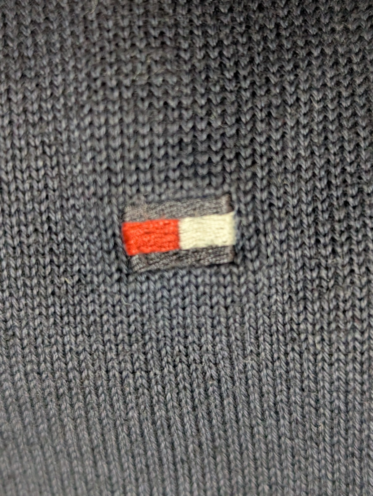 Pull Tommy Hilfiger Col V Bleu Marine Coupe Large - Taille 3XL (XXL TG)