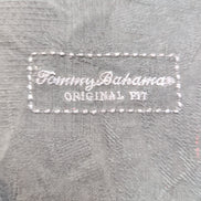 Chemise hawaïenne Tommy Bahama Original Fit LG noire 100% soie gaufrée