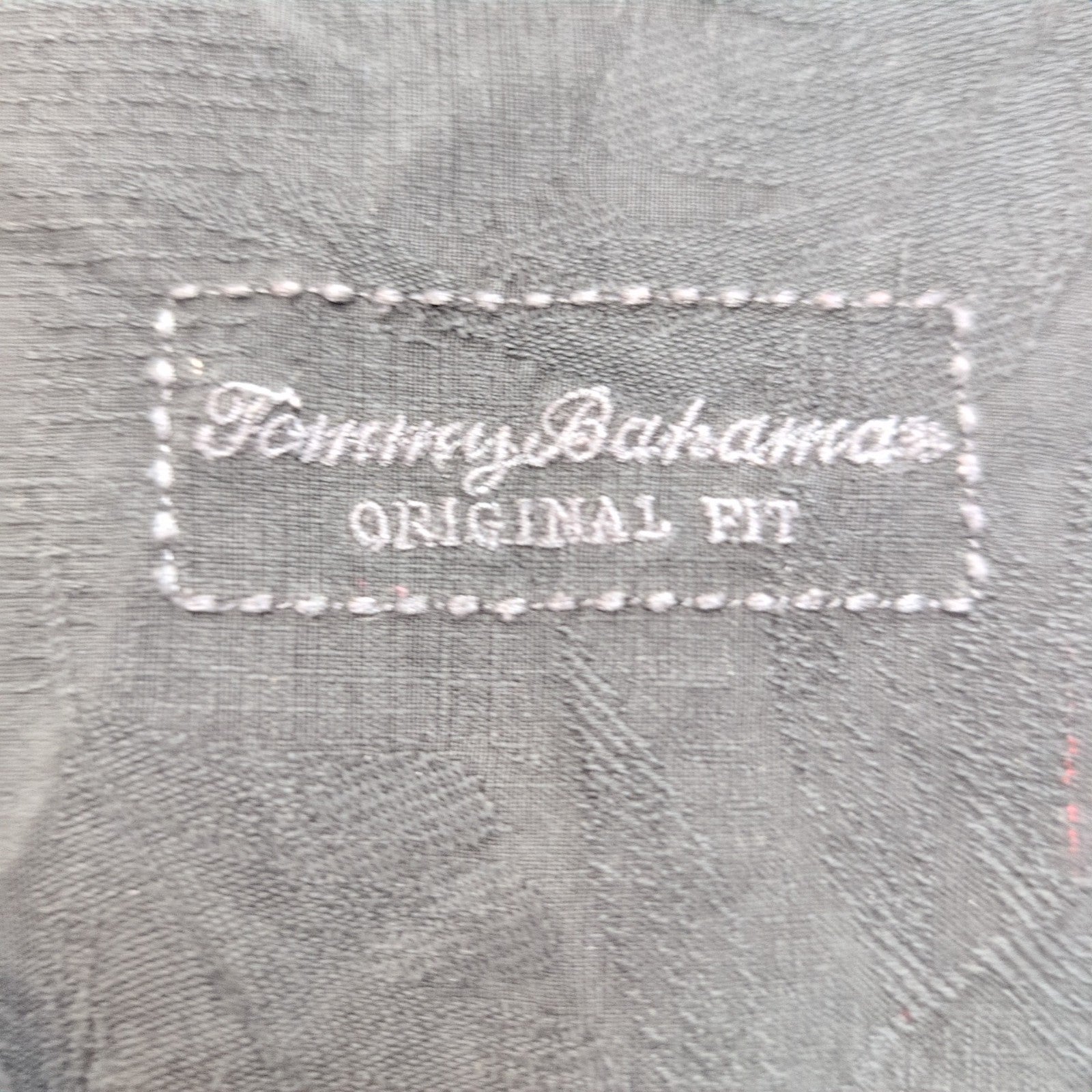 Chemise hawaïenne Tommy Bahama Original Fit LG noire 100% soie gaufrée