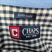 Chemise CHAPS bleu marine à carreaux taille M #179e