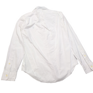 Chemise Ralph Lauren XS Blanche Logo Bleu Marine Manches Longues