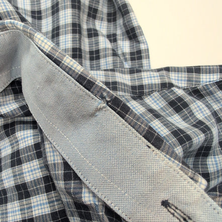 Chemise manches courtes Tommy Hilfiger bleue à carreaux taille L homme 1 poche