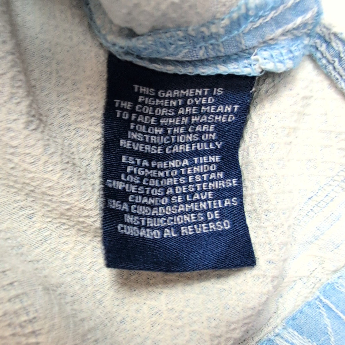 Chemise Hawaïenne Caribbean Joe XL Soie Bleu Clair Palmiers Manches Courtes