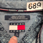 Chemise Tommy Hilfiger Manche Courte Bleu Marine Motifs Mandalas Taille S
