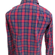 Chemise Polo Ralph Lauren Shirt S Tartan Rouge Bleu Vert Sans Logo Col Classique