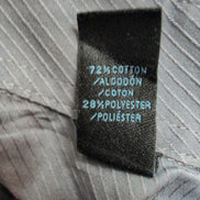 Chemise Van Heusen M L gris foncé rayures gaufrées manches longues coton