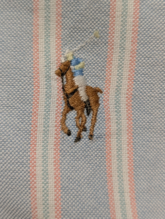 Ralph Lauren Chemise Yarmouth XL/XXL Rayures Rose/Bleu