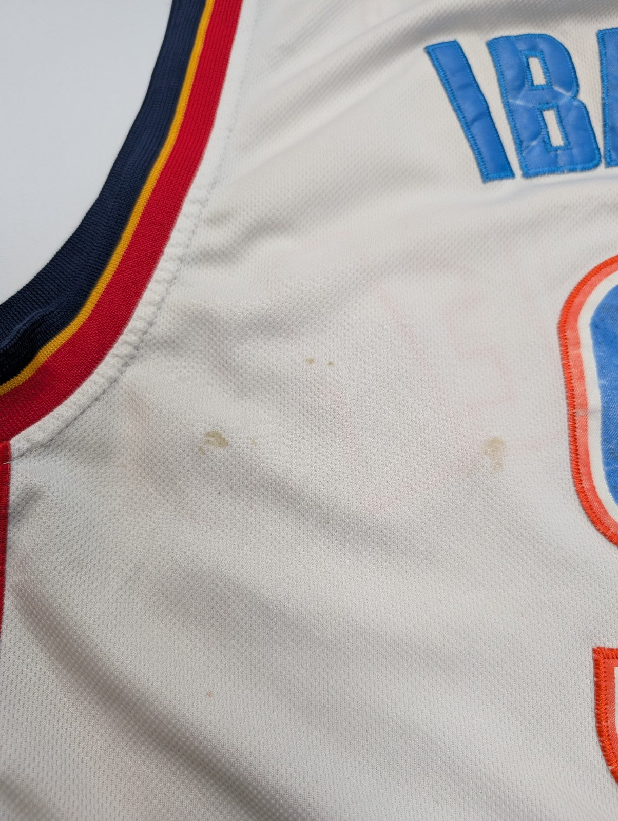 ADIDAS NBA Maillot L THUNDER IBaka #9 Blanc VINTAGE OKC Jersey Basketball
