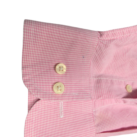 Chemise Chaps rose à petits carreaux taille L #50e