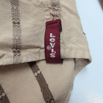 Chemise Levi’s Western XL marron rayures micromotif manches longues rare