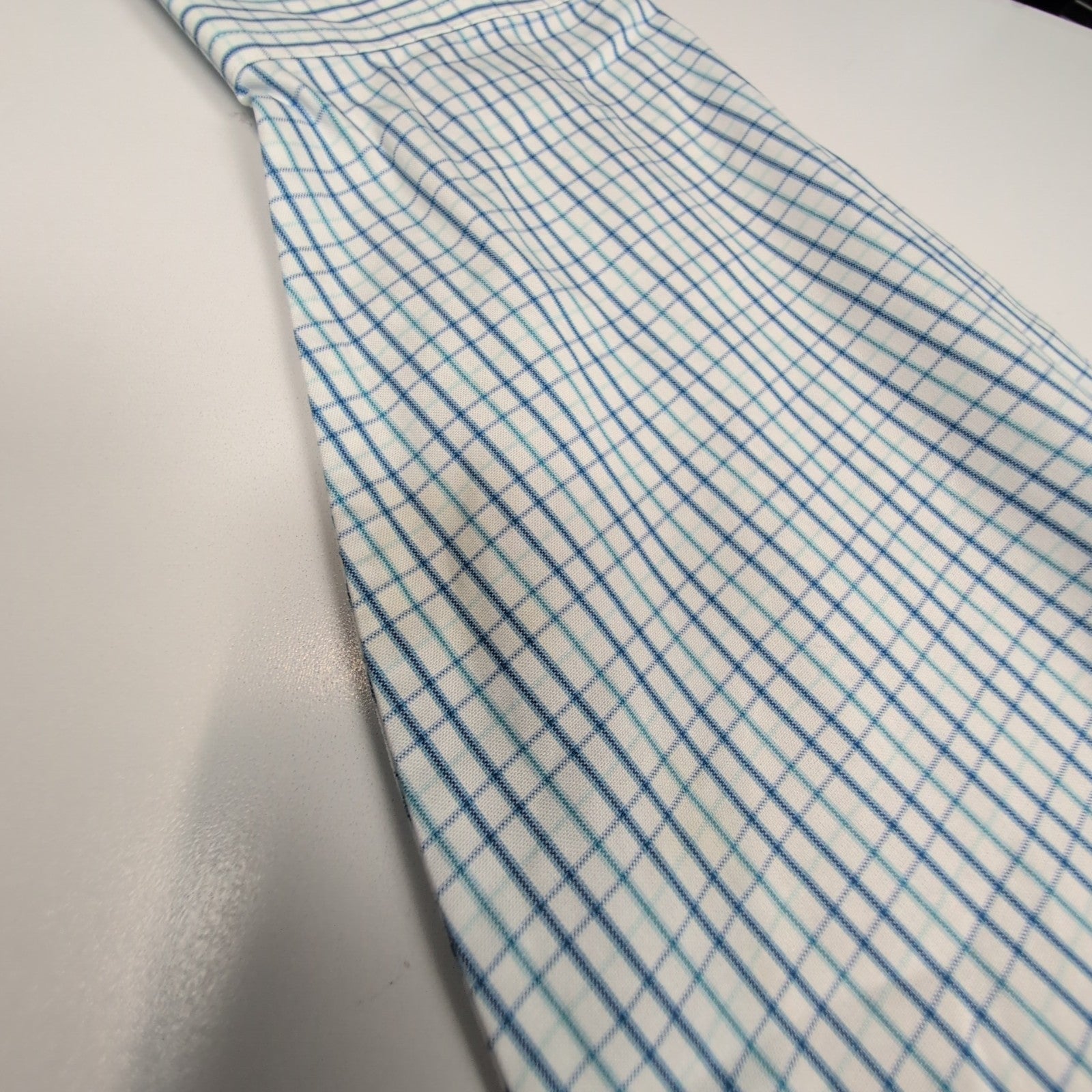 Chemise L.L. Bean blanche à carreaux bleu et vert 1 poche taille L/XL