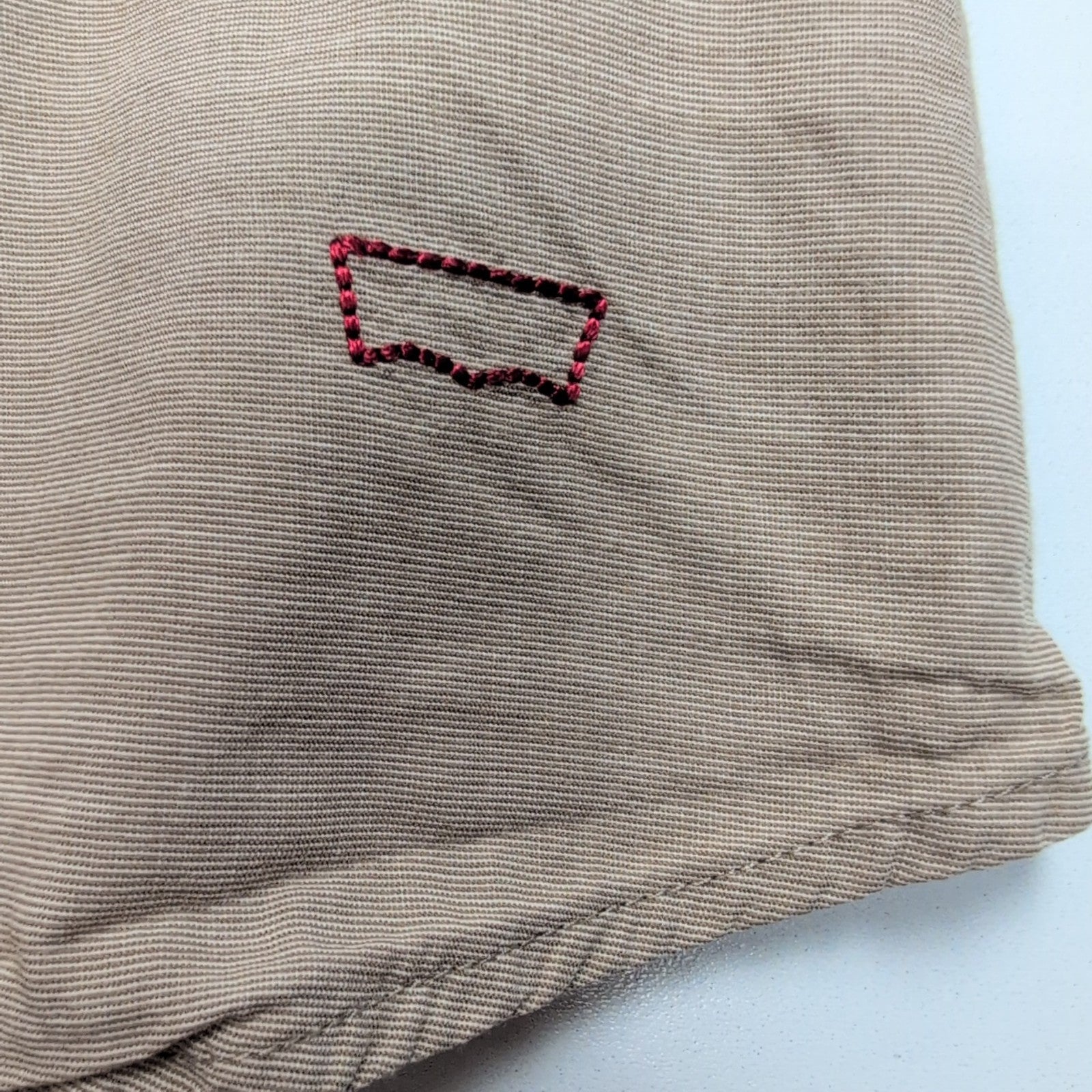 Chemise Levi’s Marron Clair Vintage Manches Courtes Taille M