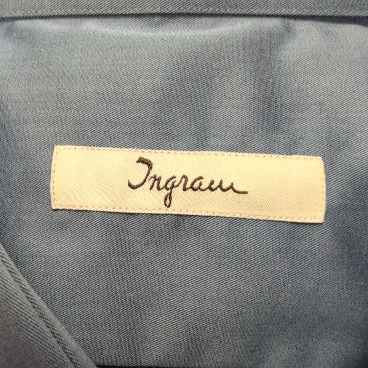 Chemise Ingram 2XL Bleu Uni 100% Coton Neuve Sans Étiquette Italie