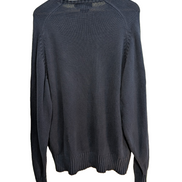 Pull Polo Ralph Lauren XL bleu marine col rond coton logo rouge brodé