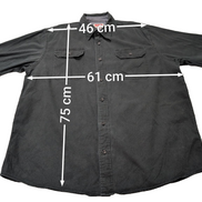 Chemise manches courtes Wrangler noir uni 2 poches taille L Homme