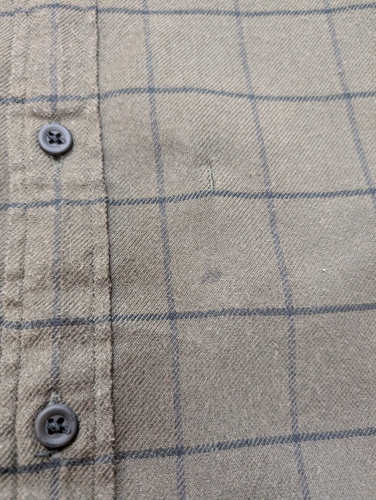 Chemise LEVI'S Commuter Flanelle Kaki & Noir Manches Longues - Taille XXL