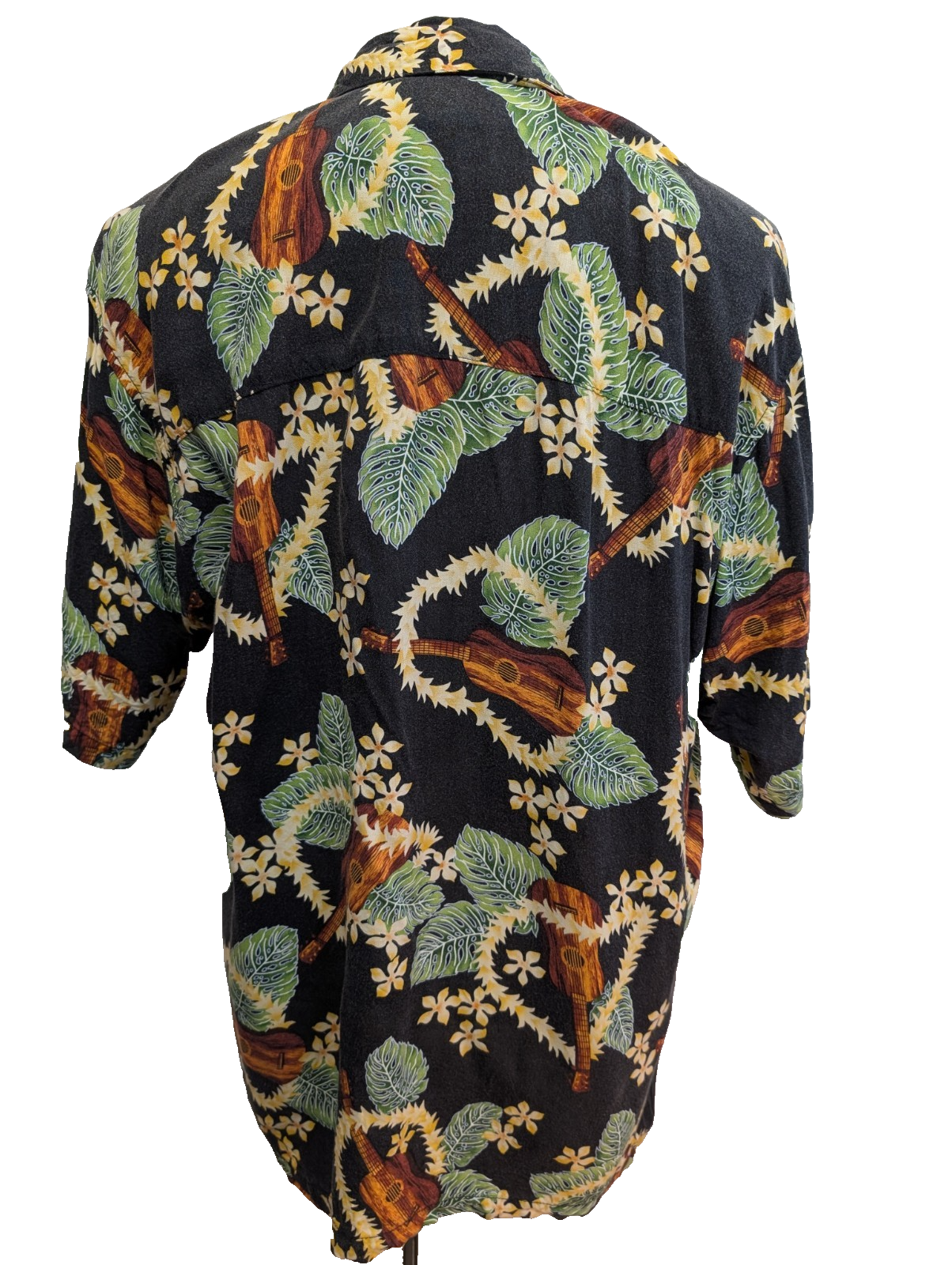 Chemise Hawaïenne Straight Down Made in USA Motif Guitare - Taille L