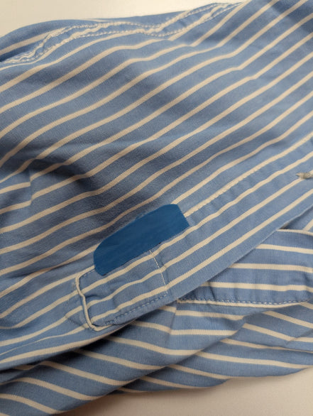 Chemise Nautica à Rayures Bleues & Blanches - Taille M