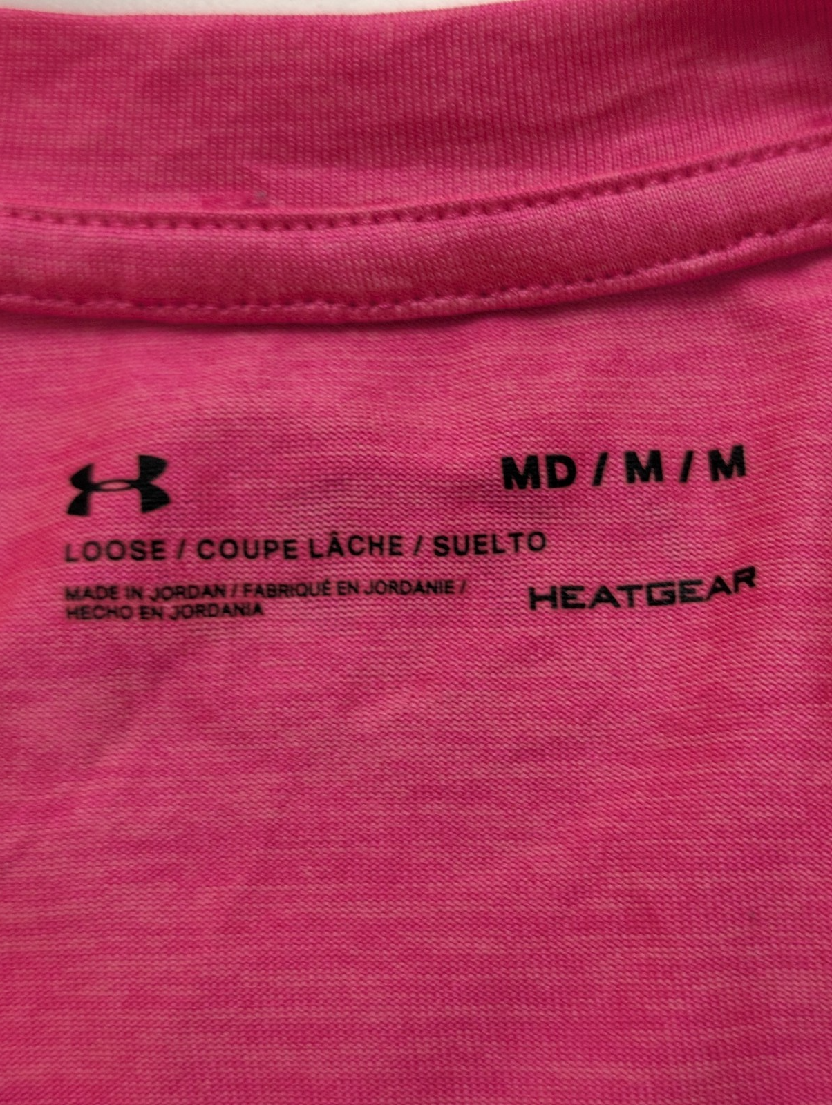 T-shirt de Sport Under Armour HeatGear Rose Femme Taille M