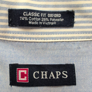 Chemise Chaps bleu clair coton Oxford manches longues 1 poche L XL
