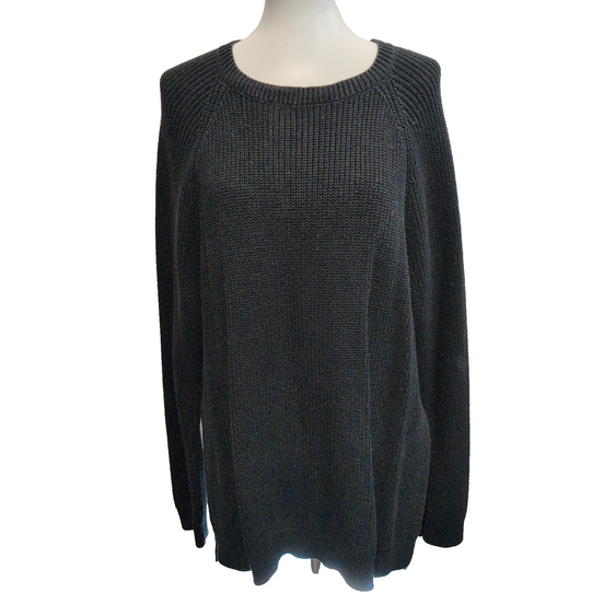 Pull Lauren Ralph Lauren Femme XXL Noir Coton Col Rond Nœud à Pois