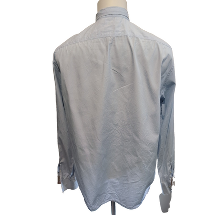 Chemise Burberry Brit Vintage Taille XL Bleu Clair Coton Logo Brodé