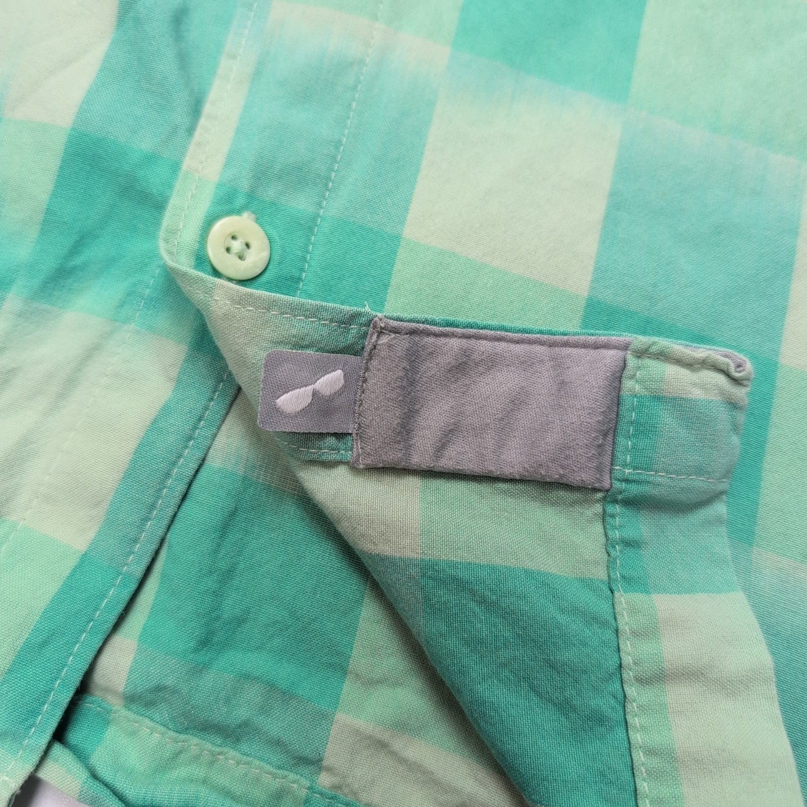 Chemise Columbia M vert carreaux manches courtes 2 poches outdoor