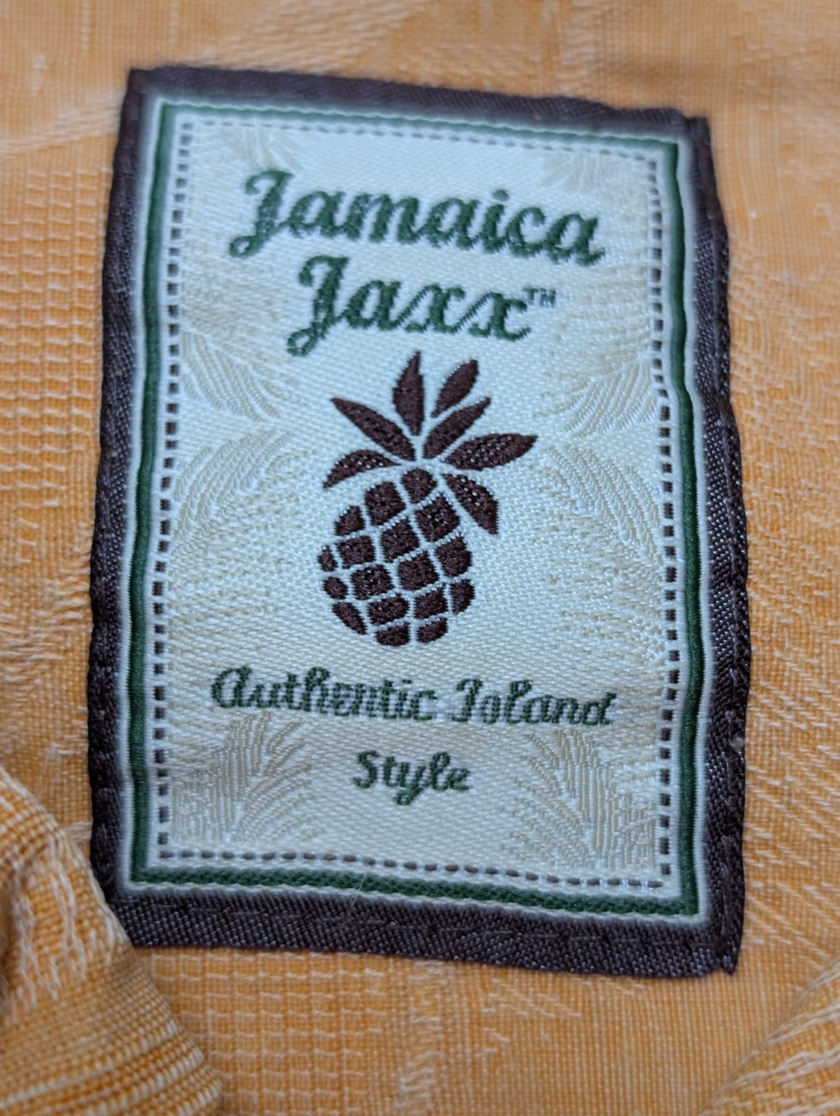 Chemise hawaïenne soie orange Jamaica Jaxx manches courtes taille L