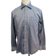 Chemise Tommy Hilfiger Bleue à Motifs Manches Longues 1 Poche - Taille S/M
