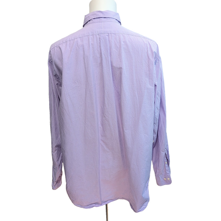 Chemise Ralph Lauren Classic Fit XXL Lilas Carreaux Logo Vert manches longues