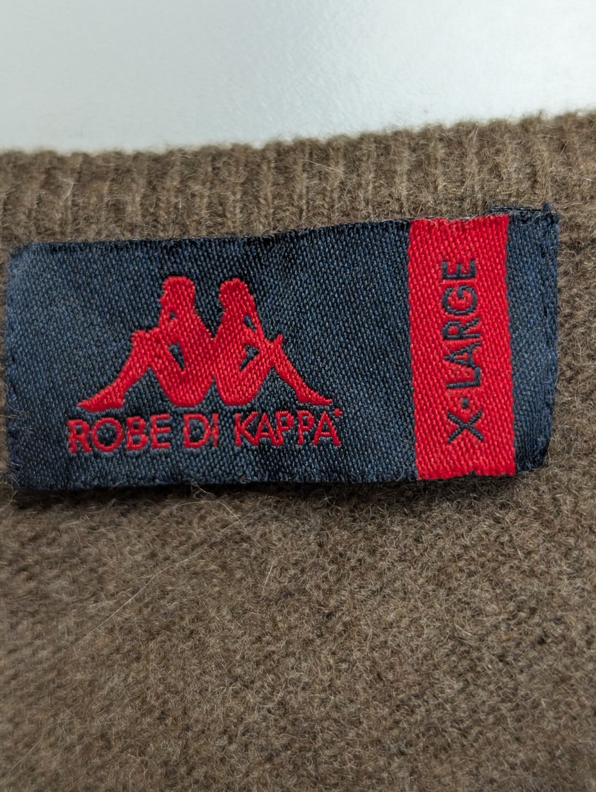 Pull Robe di Kappa XL marron 80% laine col rond logo brodé Kappa