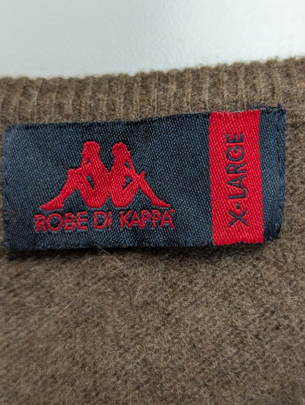 Pull Robe di Kappa XL marron 80% laine col rond logo brodé Kappa