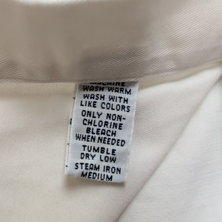 Chemise Ralph Lauren XL Vintage Blanche Coton Lourd Logo Bleu