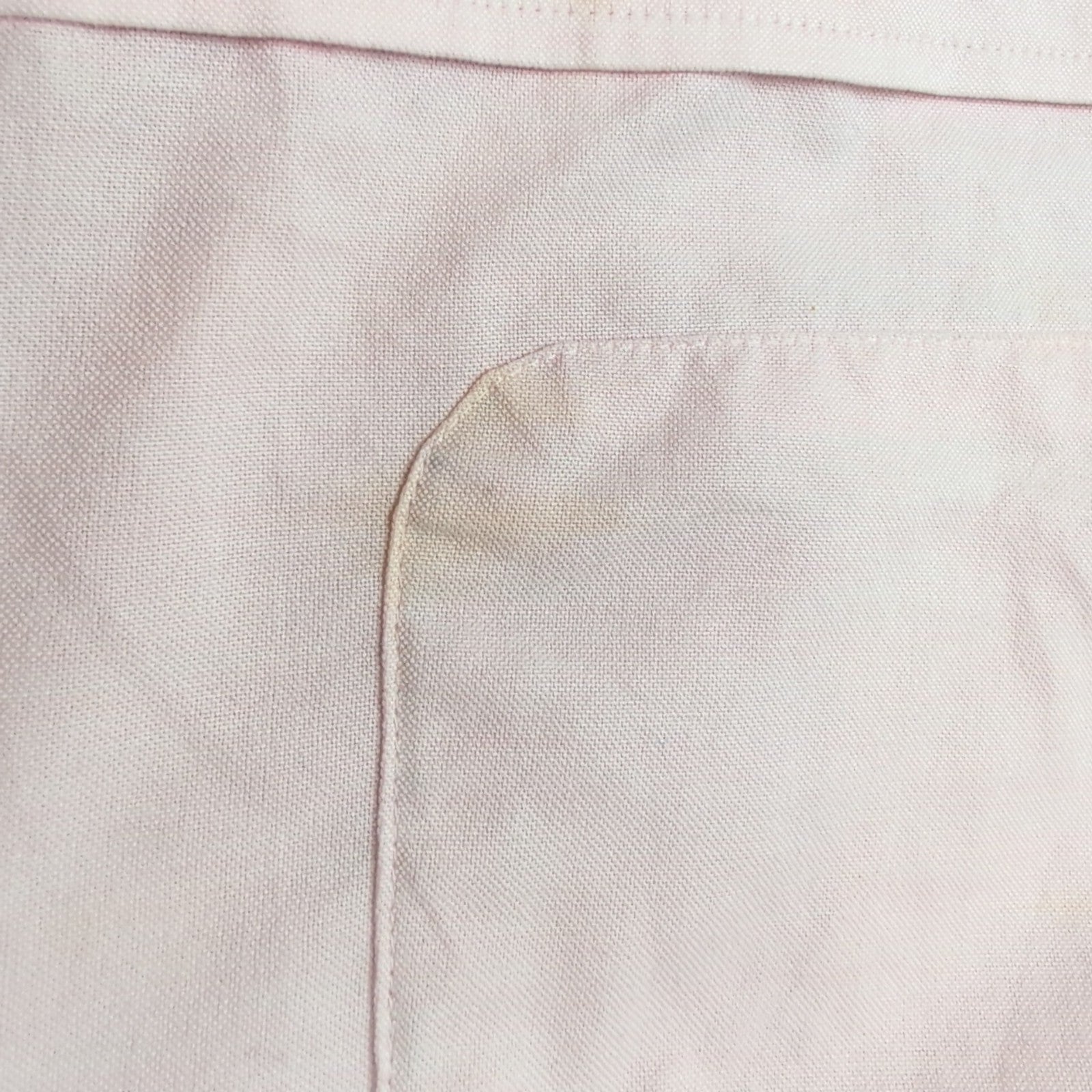 Chemise Chaps Homme Rose Pâle Classic Fit Oxford Taille M/L Poche Coton
