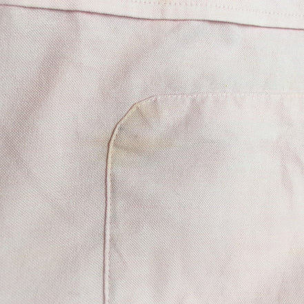 Chemise Chaps Homme Rose Pâle Classic Fit Oxford Taille M/L Poche Coton