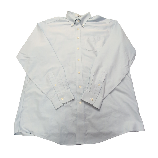 Chemise L.L. Bean bleu ciel taille L / XL VINTAGE BRODEE