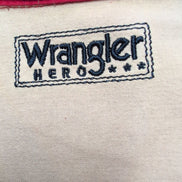 Chemise Wrangler Manches Courtes Rouge à Poches Taille XL